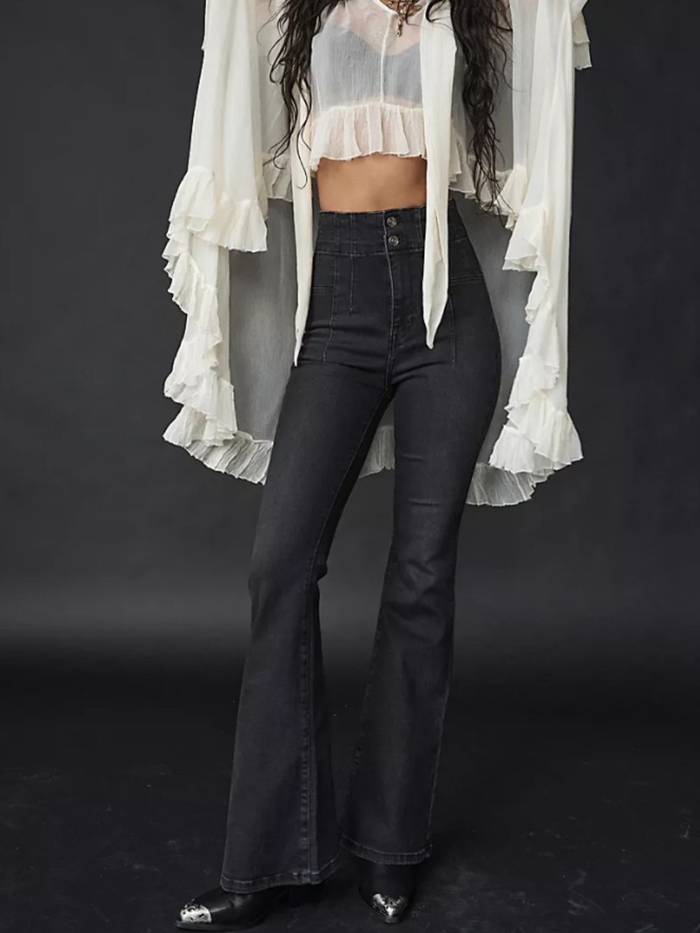 EUC We The Free Jayde Flare Jeans - Picture 5 of 7